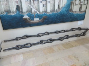 One of the more interesting exhibits, at least to me. This is a portion of the chain placed across the Golden Horn to prevent enemy ships from entering the city.